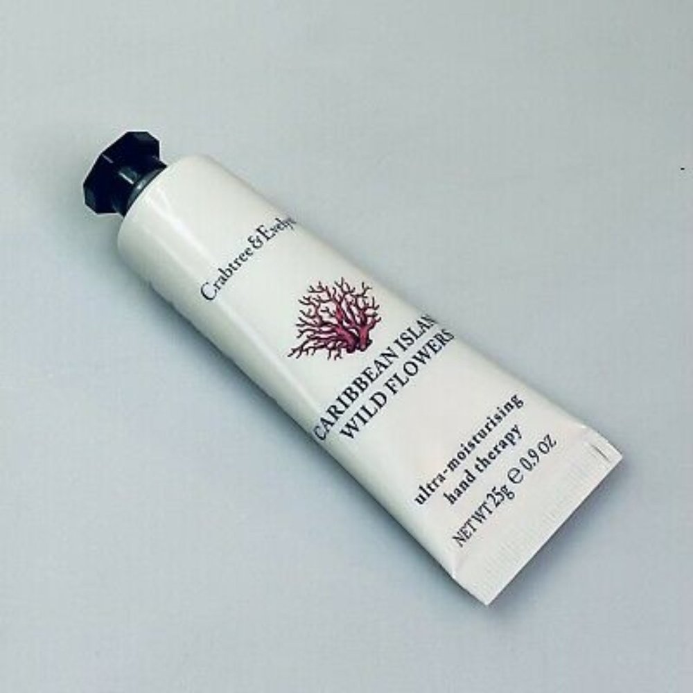 Crabtree & Evelyn Hand Cream Therapy, Caribbean Island Wild Flowers, 0.9 Fl Oz